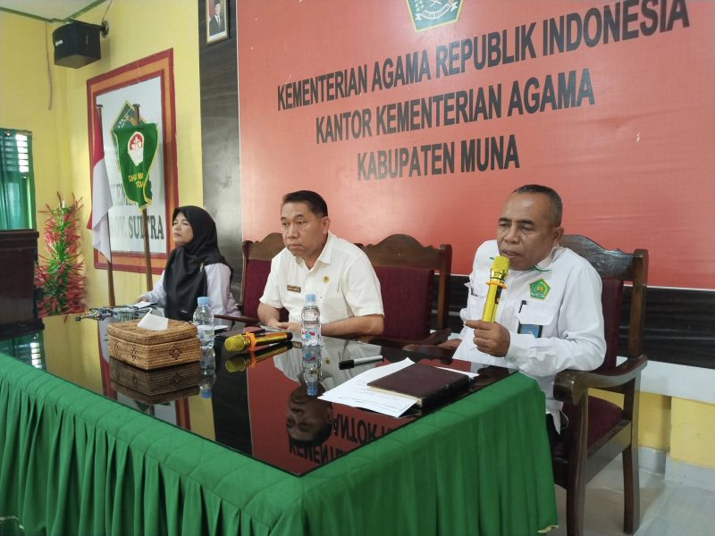 Percepat Realisasi Anggaran 2026, Plt. Kakankemenag Muna Pimpin Rakor Bersama KUA