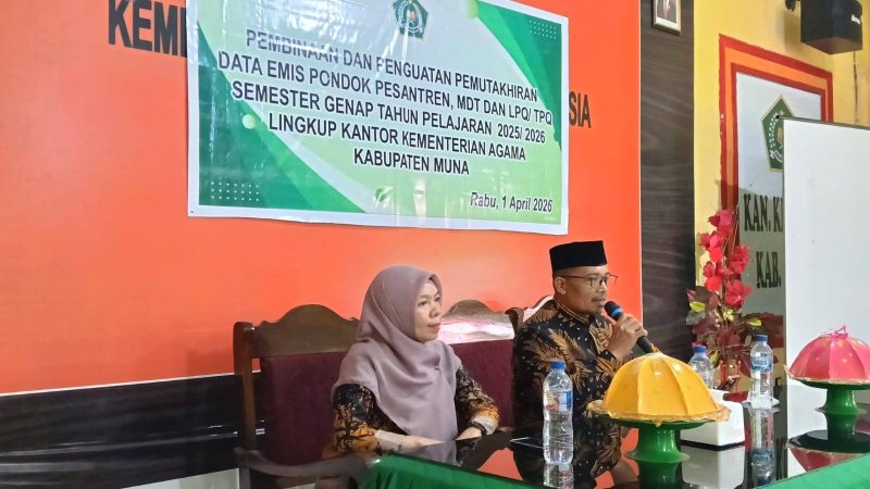 Kemenag Muna Perkuat Pemutakhiran Data EMIS Lembaga Keagamaan Islam Semester Genap 2025/2026