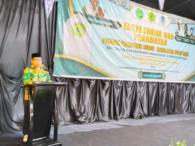 Wakili Kepala Kantor kemenagn Kabupaten Muna, Kasubbag TU Hadiri Penamatan Santri Ponpes Nurun Nahdlatain NWDI Raha Tahun Ajaran 2025/2026